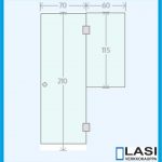 Saunan lasiseinä malli 3