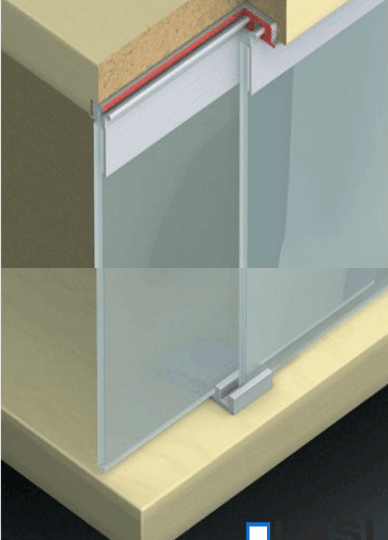 vitriinin yläkantoiset liukuovet