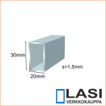 Suorakaideputki 30x20mm,