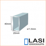 Suorakaideputki 40x20mm