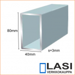 Suorakaideputki 80x40mm