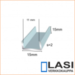 U-profiilit 15x15mm