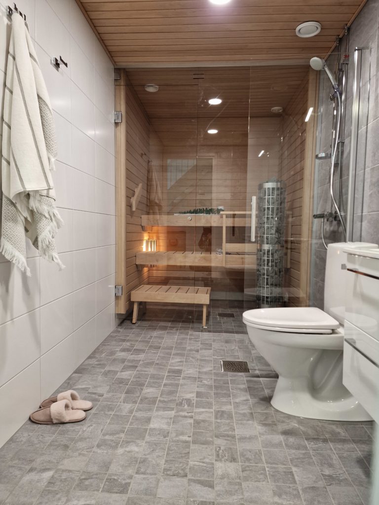 Saunan lasiseinät