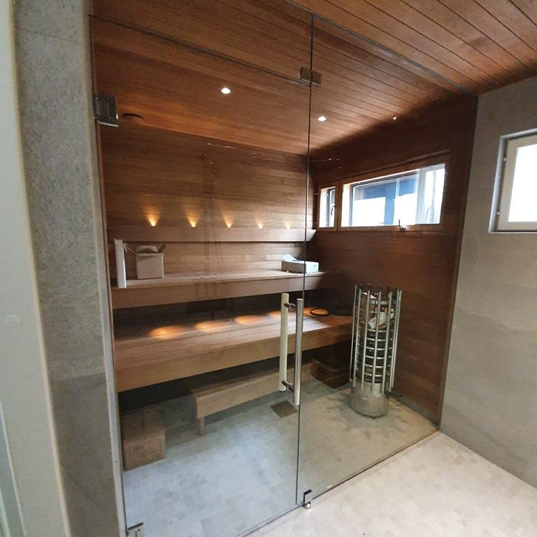 Saunan lasiseinät