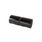 Suihkuoven nuppi pyöreä NordX, harjattu matta musta,  1kpl