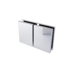 Lasin kiinnike NordX, lasi-lasi 180°, kiillotettu kromi,  1kpl