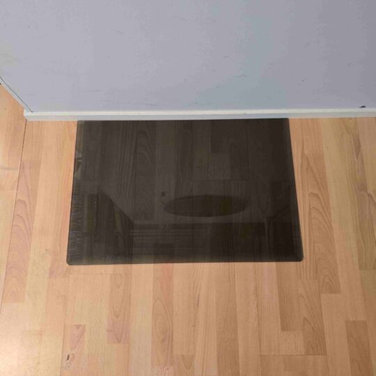 Lasi 6mm fasetti 25mm, savunharmaa R5 etunurkat, 900x500