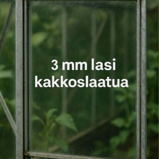 Kasvihuoneen lasi 3mm 610x610mm (kakkoslaatua)