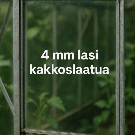 Kasvihuoneen lasi 4mm 610x610mm (kakkoslaatua)
