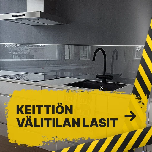 Keittiön välitilan lasit