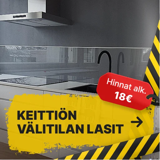 Keittiön välitilan lasit
