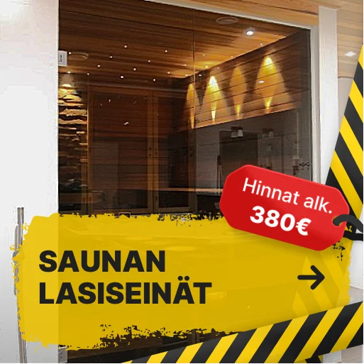 Saunan lasiseinät