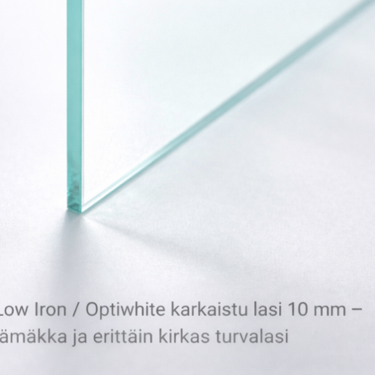 Low Iron 10 mm – paksu, kirkas ja moderni lasi