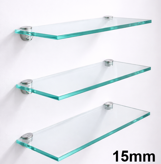 15 mm Low Iron -lasihyllyt moderniin sisustukseen