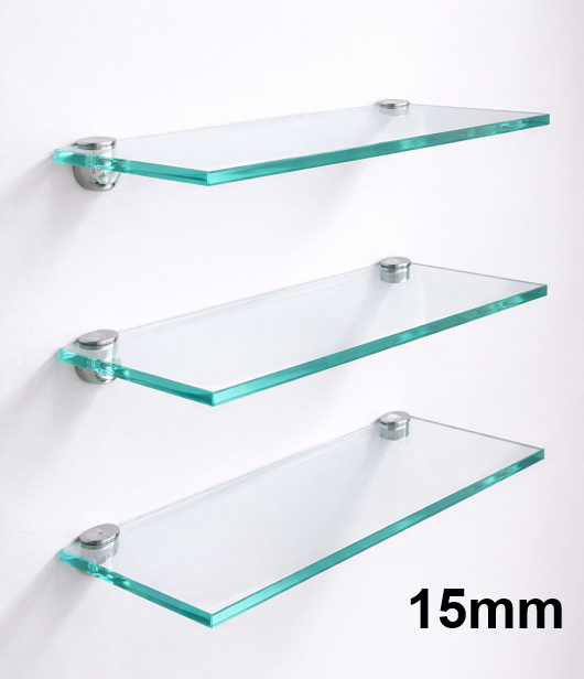 15mm_optiwhite 15 mm Low Iron -lasihyllyt moderniin sisustukseen