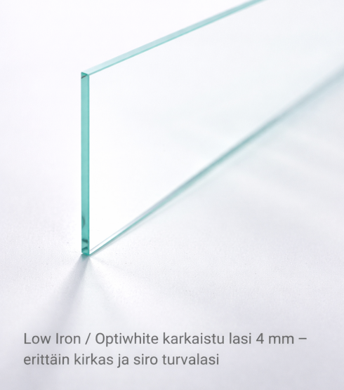 4 mm Low Iron -lasi Low Iron 4 mm
