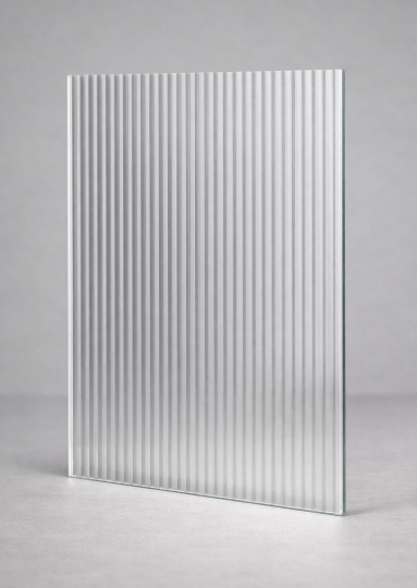 FLUTES-lasi 4 mm – uritettu designlasi sisustukseen (karkaistu)