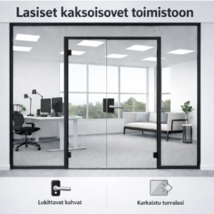 Lasiovet toimistoon- moderni lasikauppa ROCA Decibel Standard RG-580