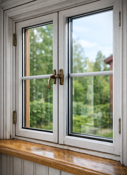 vanhojen ikkunoiden kunnostus