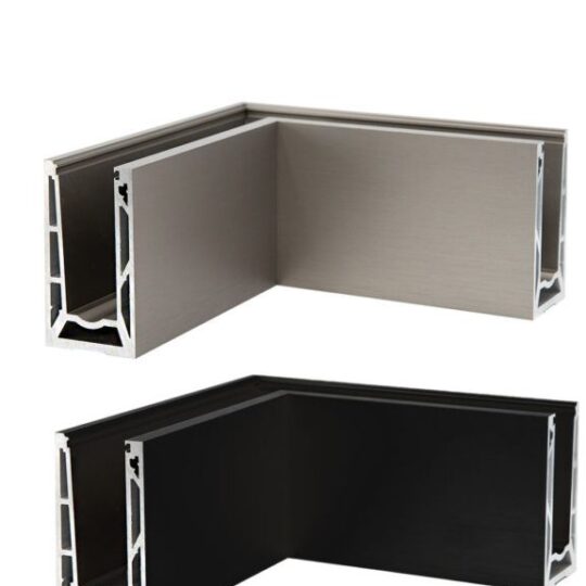 GPR1 kulmapala, lattiakiinnitys, SISÄKULMA, mattamusta ja rst