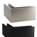 GPR1 kulmapala, lattiakiinnitys, ULKOKULMA, mattamusta ja rst